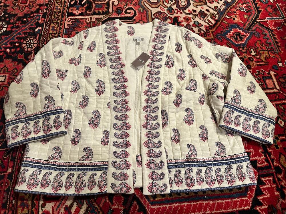 NWT J. Jill Quilted Boho Jacket Size 2XL